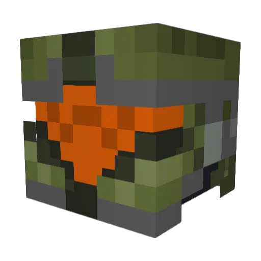 KMP32 Minecraft avatar head, 3D render