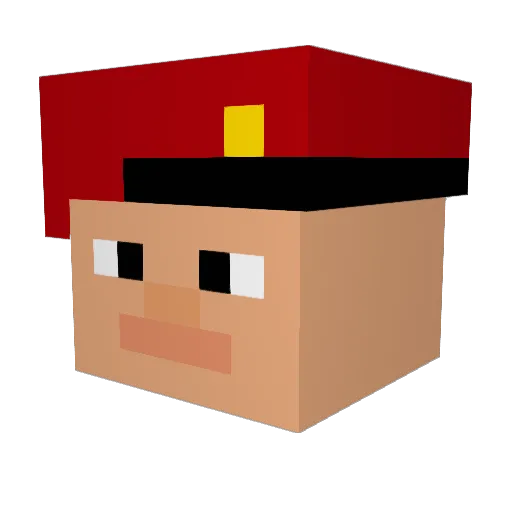KMP_GAMES Minecraft avatar head, 3D render
