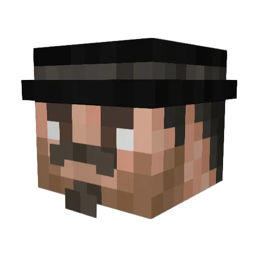 KMV17 Minecraft avatar head, 3D render