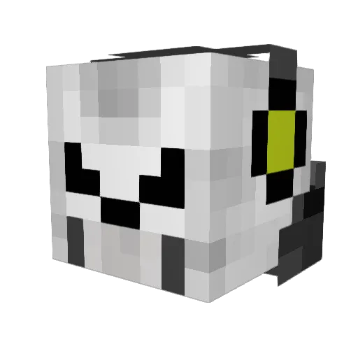 KMZ_ONE Minecraft avatar head, 3D render