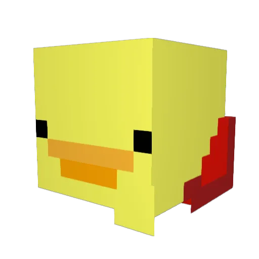 KM_Hotdog Minecraft avatar head, 3D render