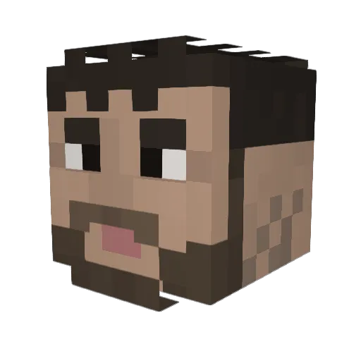 KMakotoKZ Minecraft avatar head, 3D render