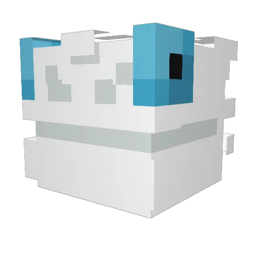 KMimi6 Minecraft avatar head, 3D render