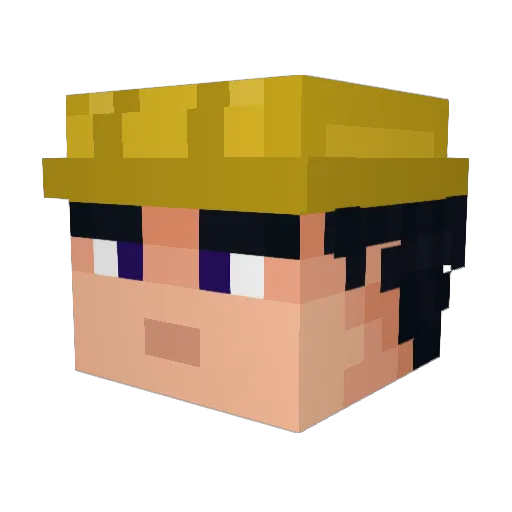 KN1GH719 Minecraft avatar head, 3D render