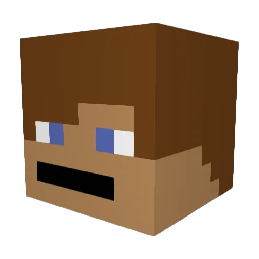 KN1VESS Minecraft avatar head, 3D render