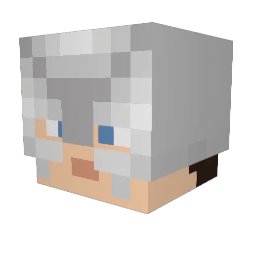 KND109 Minecraft avatar head, 3D render