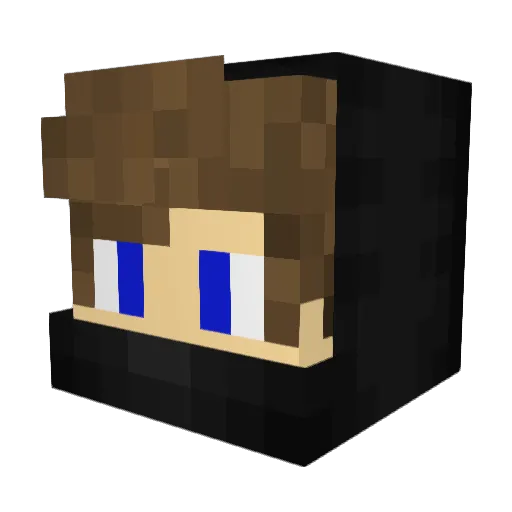 KNE0310 Minecraft avatar head, 3D render