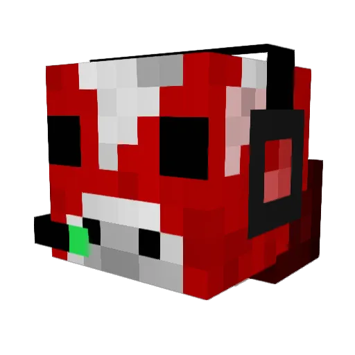KNEEPS Minecraft avatar head, 3D render