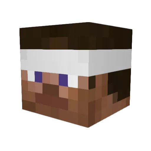 KNF1010 Minecraft avatar head, 3D render