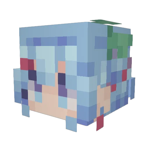 KNGL Minecraft avatar head, 3D render