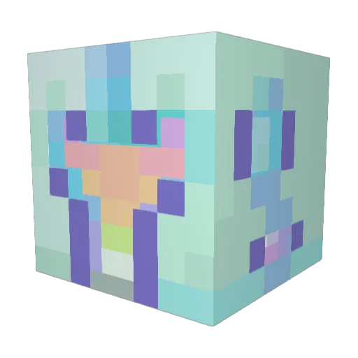 KNG_Glitch Minecraft avatar head, 3D render