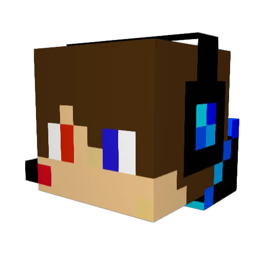 KNG_T Minecraft avatar head, 3D render