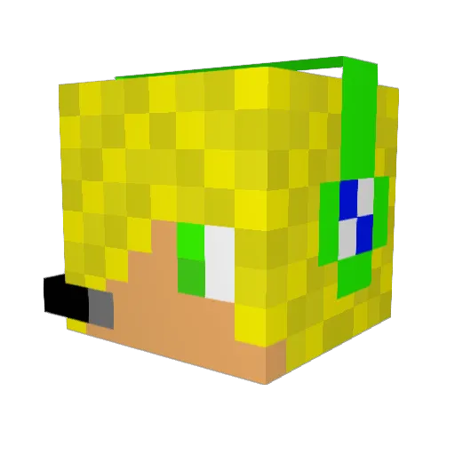 KNYLE12 Minecraft avatar head, 3D render