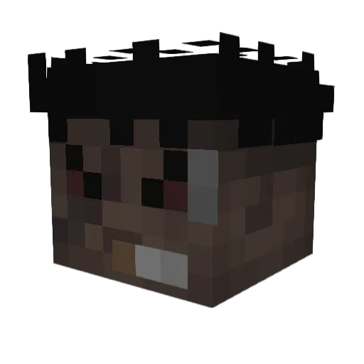KNYQ Minecraft avatar head, 3D render