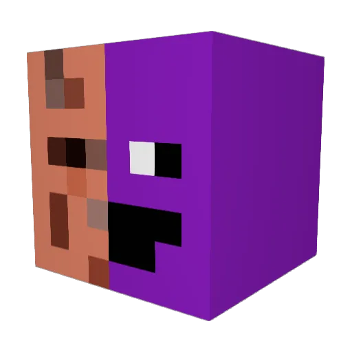 KN_Delphinium Minecraft avatar head, 3D render