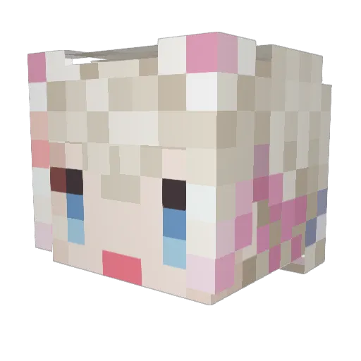 KNoir_Raze Minecraft avatar head, 3D render