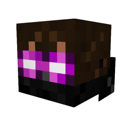 KO2EY Minecraft avatar head, 3D render