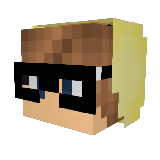 KOB3Y Minecraft avatar head, 3D render