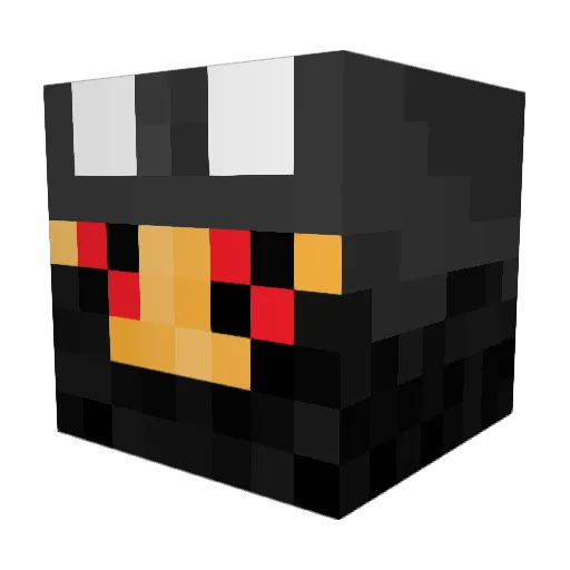 KOBEandTUPAC Minecraft avatar head, 3D render