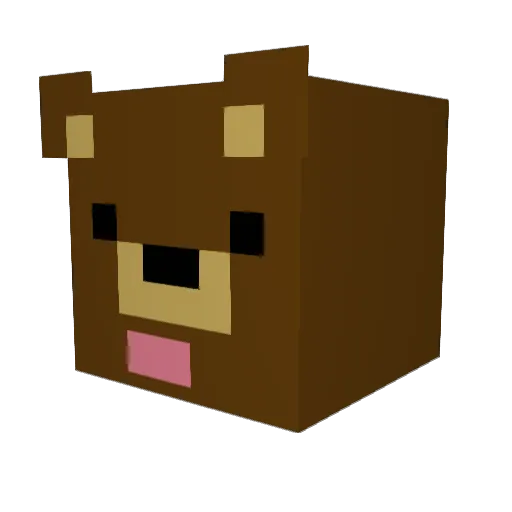 KODALFER Minecraft avatar head, 3D render