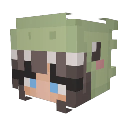 KODEE3942 Minecraft avatar head, 3D render