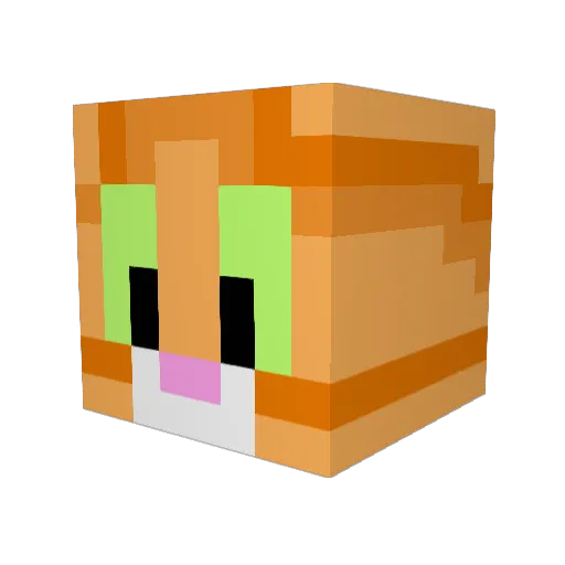 KODWELL1 Minecraft avatar head, 3D render