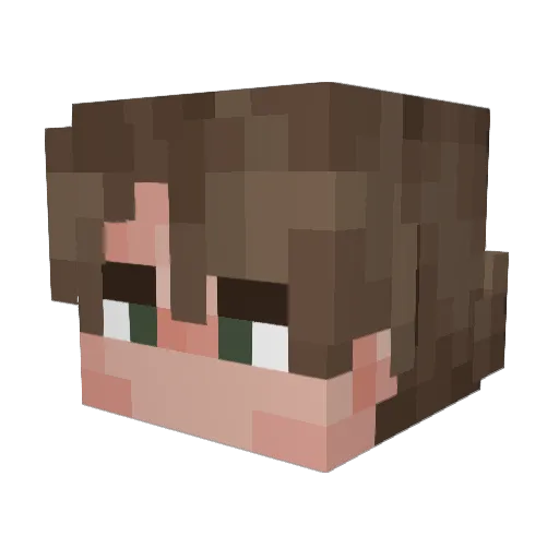 KOFEYKA Minecraft avatar head, 3D render