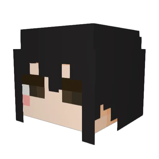 KOHAKU1010 Minecraft avatar head, 3D render