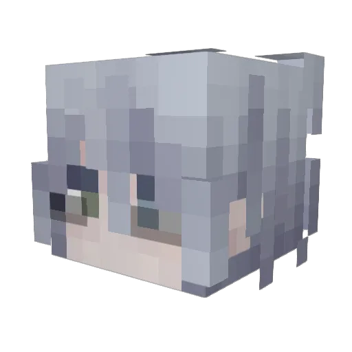 KOHTOPA Minecraft avatar head, 3D render