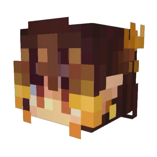 KOJ1KA Minecraft avatar head, 3D render