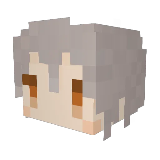 KOKENEKO Minecraft avatar head, 3D render
