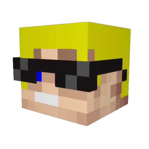 KOKSTARBG Minecraft avatar head, 3D render