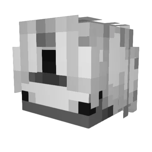 KOKUSHIBO81 Minecraft avatar head, 3D render