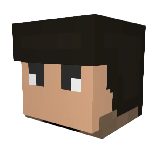KOL3NDA Minecraft avatar head, 3D render
