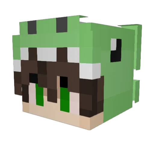 KOMCIOO Minecraft avatar head, 3D render