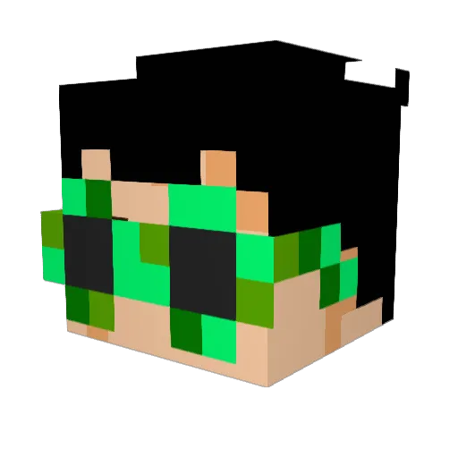 KOMO4EK Minecraft avatar head, 3D render