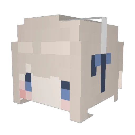 KOMUKINTV Minecraft avatar head, 3D render