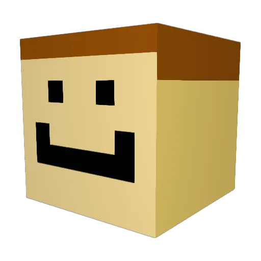 KONERLIVE Minecraft avatar head, 3D render