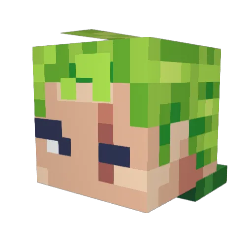 KONGDDONG Minecraft avatar head, 3D render
