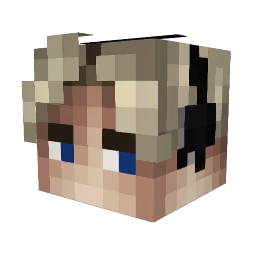 KONNNNNNNNNN Minecraft avatar head, 3D render