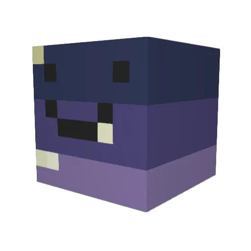 KONPEITO10 Minecraft avatar head, 3D render