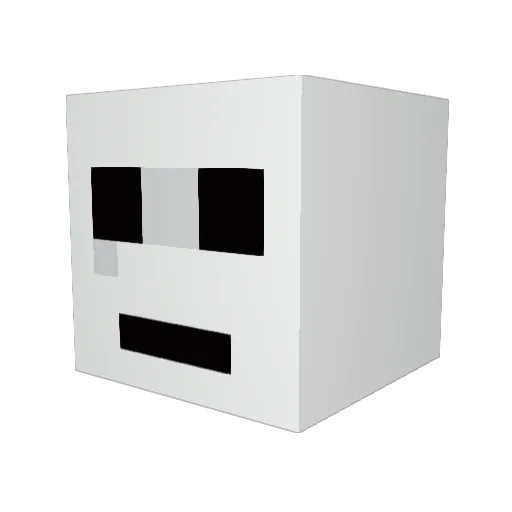 KONURE Minecraft avatar head, 3D render