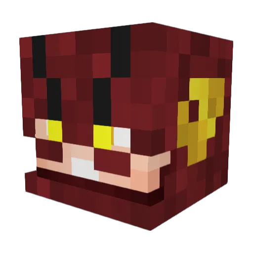 KONVIC Minecraft avatar head, 3D render