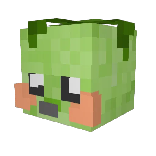 KOOCAM Minecraft avatar head, 3D render