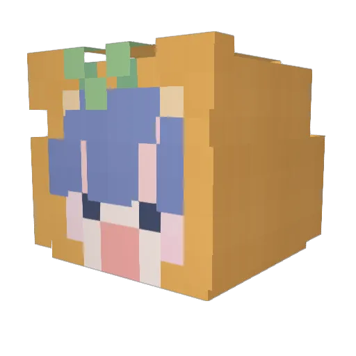 KORMelon Minecraft avatar head, 3D render