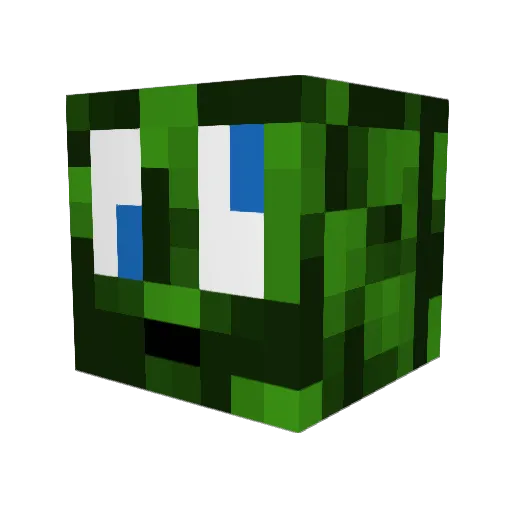 KOR_Bush Minecraft avatar head, 3D render
