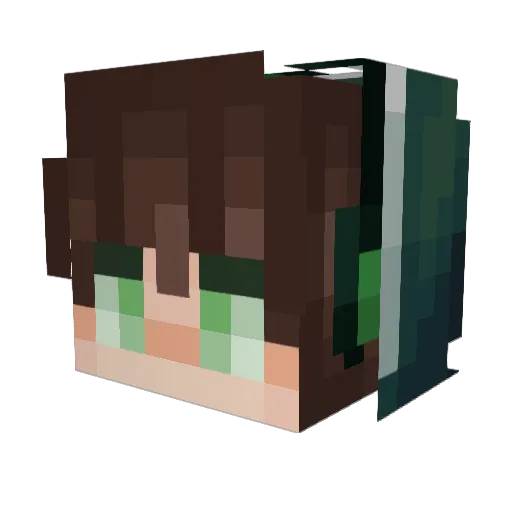 KOR_Future Minecraft avatar head, 3D render