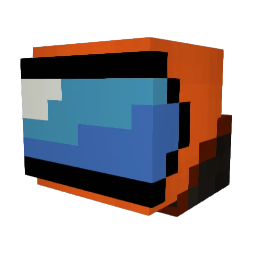 KOR_GlaDos Minecraft avatar head, 3D render