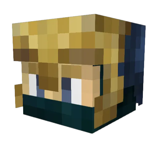 KOR_redteddy Minecraft avatar head, 3D render
