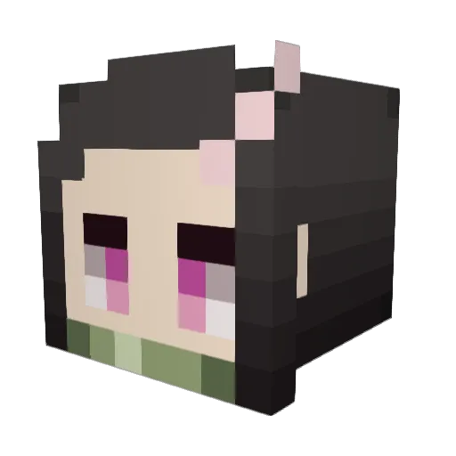 KOTONEEEEN Minecraft avatar head, 3D render